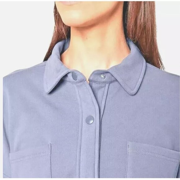 Mondetta Women's Cozy Warm Fleece Shirt Jacket - Blue - L/XL - Picture 2 of 4